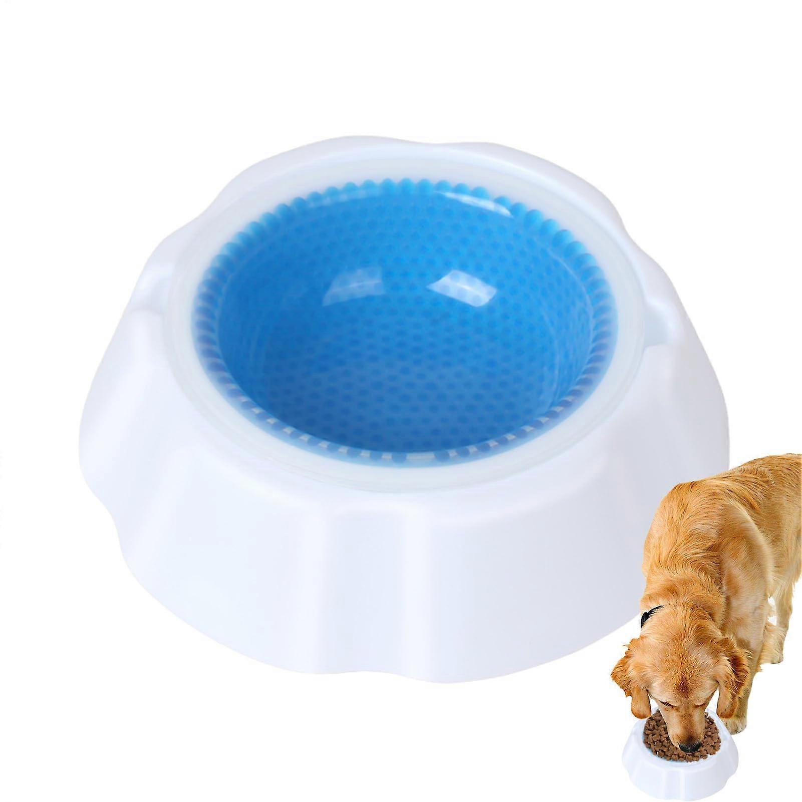 Pet Cooler Bowl for Small Dogs - Easy to Clean Chill Out Tray, Blue Ice Container for Food and Water, Durable Pet Cooling Accessory