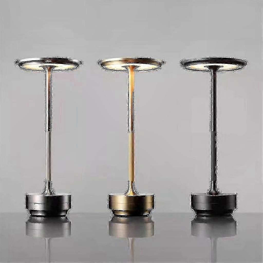 Dimmable Cordless Table Lamp, Waterproof Metal Design, USB Rechargeable, 1 Count, Modern Portable Lighting Solution