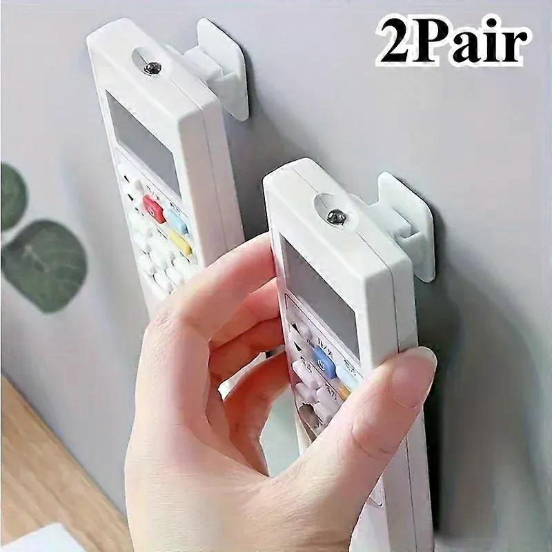1Set(2Pair) Multifunctional Adhesive Hooks Remote Control Hooks Key Wall Storage Hanging Holder Utility Hooks Home Supplies