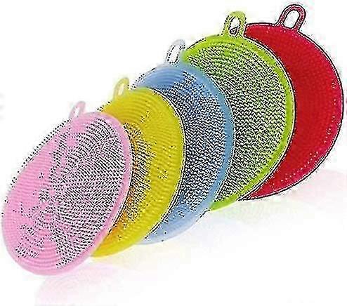 5pcs Silicone Sponge Silicone Scrubber Multipurpose Antibacterial K...
