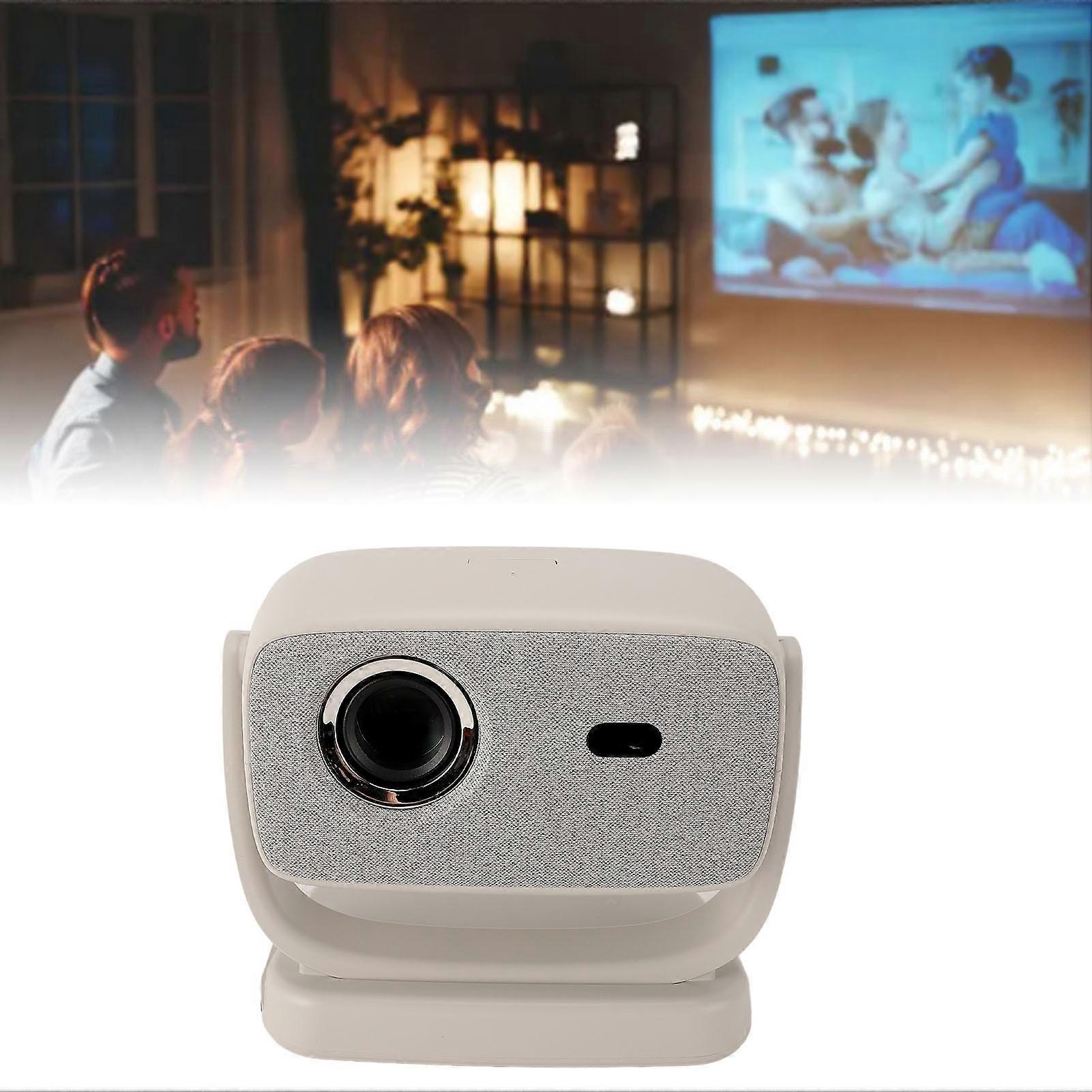 4K Portable Projector with WiFi 6, Bluetooth 5.3, White, EU Plug
