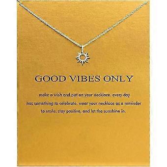 Friendship Anchor Compass Necklace Good Luck Elephant Pendant Chain Necklace with Message Card Gift Card