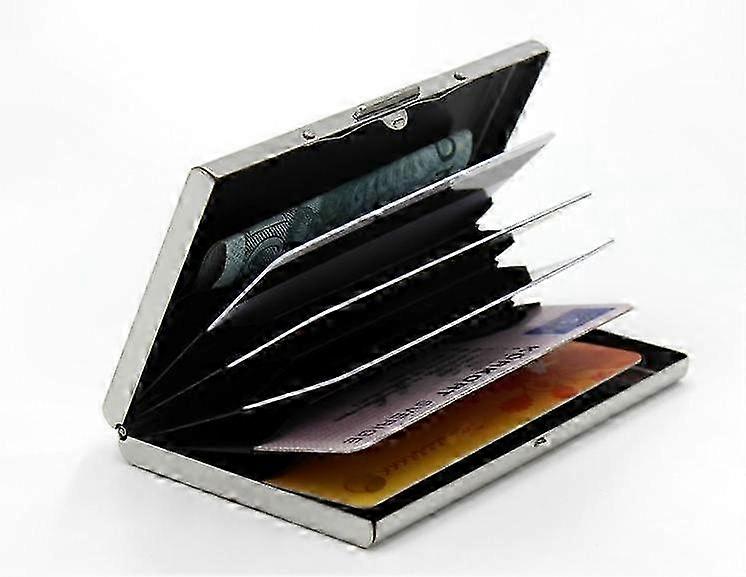 Secure RFID-Blocking Metal Wallet with Card Holder - Stylish and Durable Design