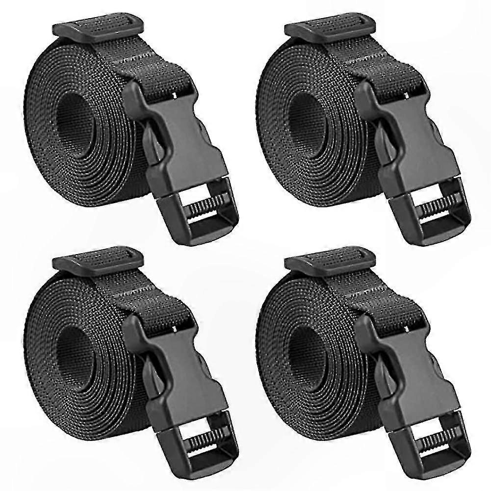 4-Pack Durable Non-Slip Adjustable Luggage Straps with Quick-Release Buckle