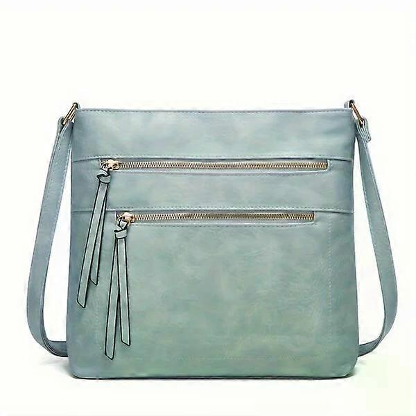Vintage shoulder bag with adjustable strap, a multi-zipper storage goody