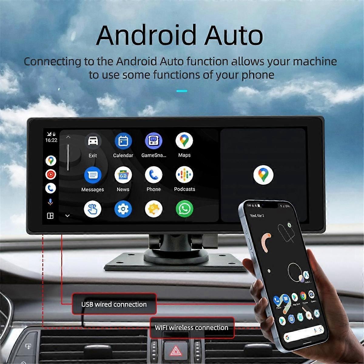 Car Touch Screen 10.26 Inch Portable Wireless Carplay Android Auto Car the Host with Central Contro