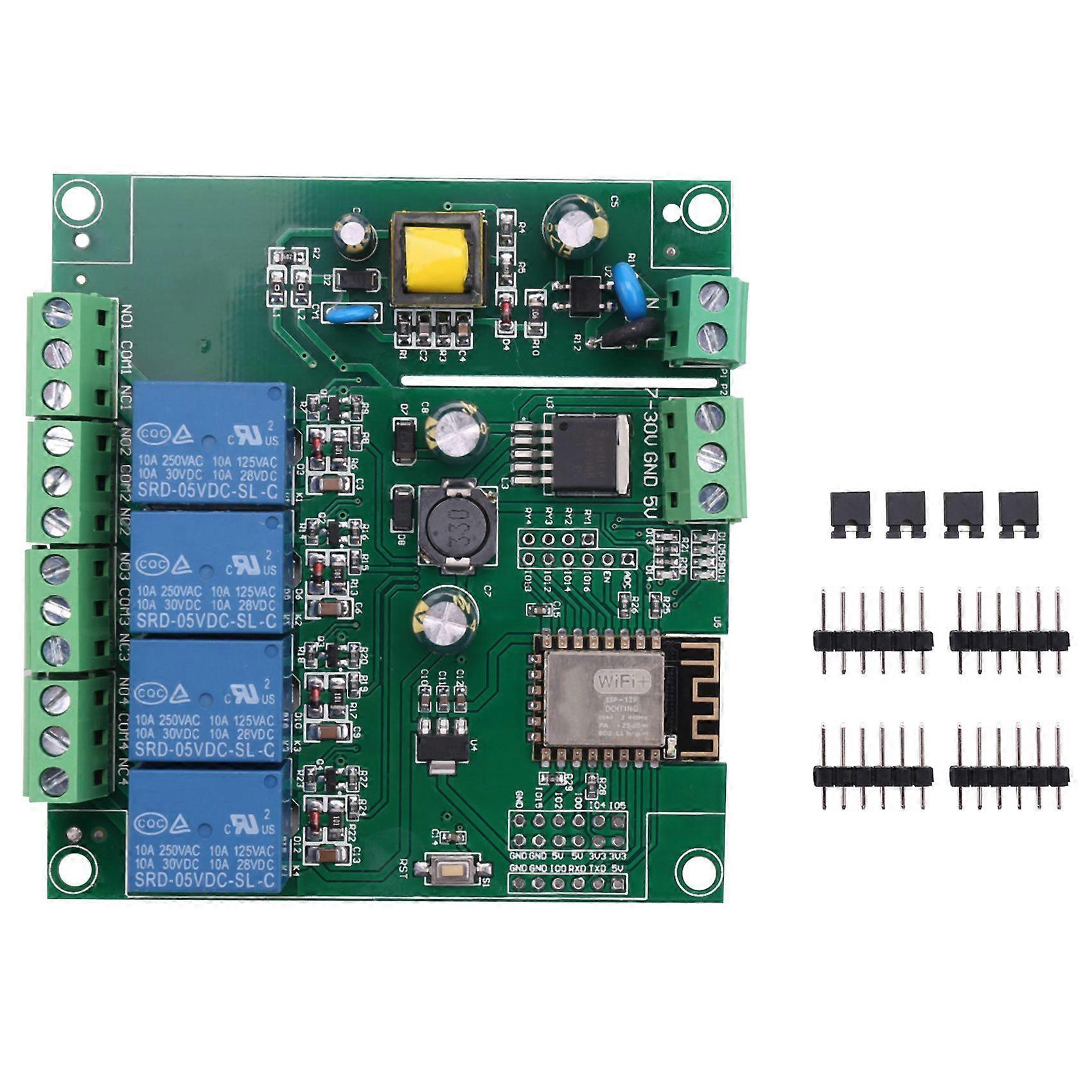 ESP8266 ESP-12F WIFI Relay Module 4Channel AC90-250V/DC7-30V/5V Delay Relay Switch for IDE IOT Remo