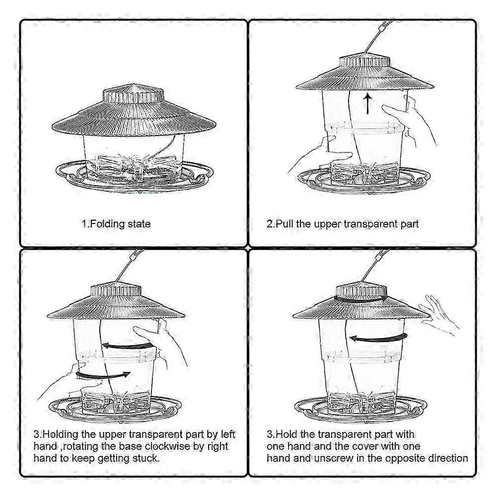Squirrel proof bird feeder for garden decoration