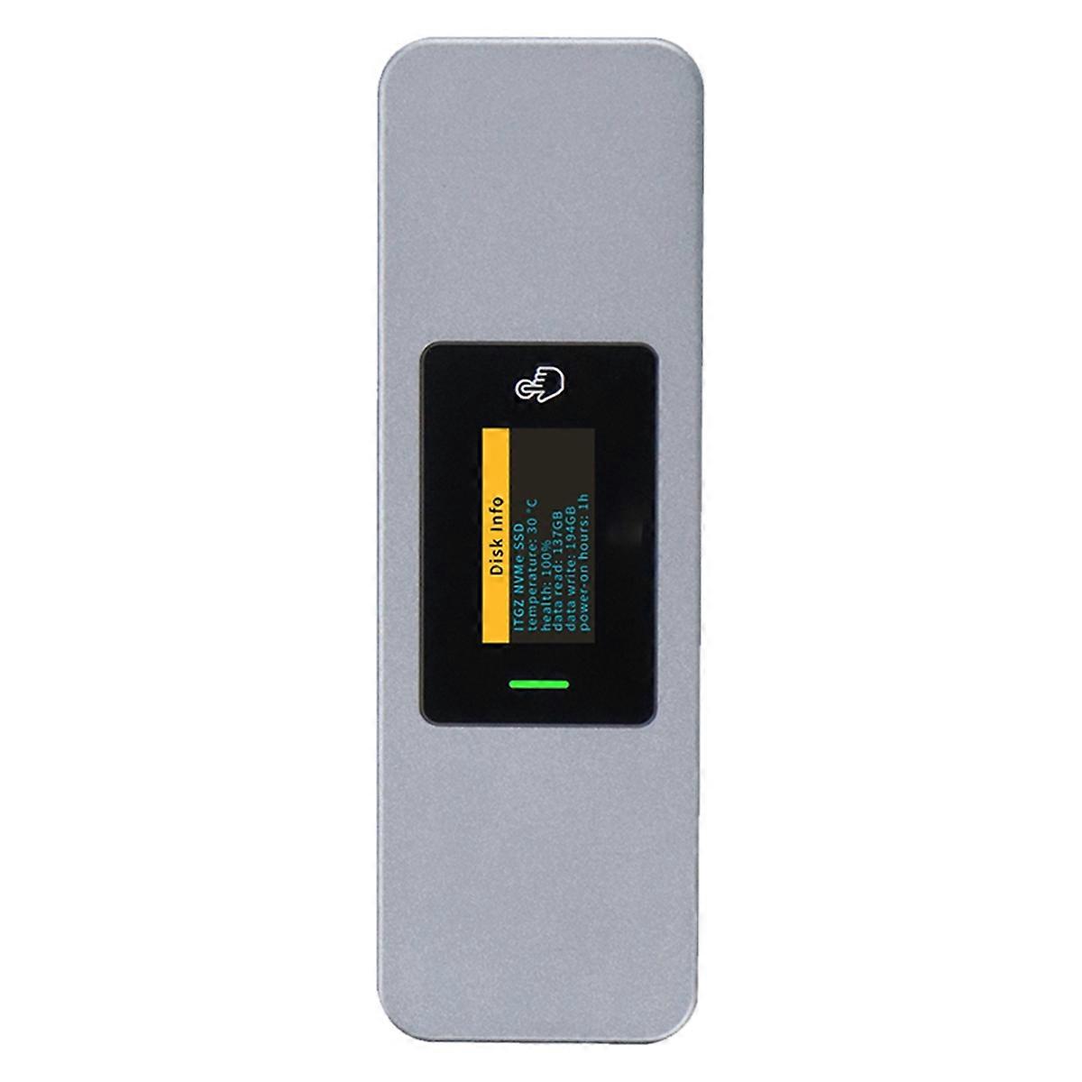 M.2 NVMe NGFF External Hard Drive Case 10Gbps SSD HDD Hard Disk Box M-Key M.2 SSD Enclosure with Display Screen