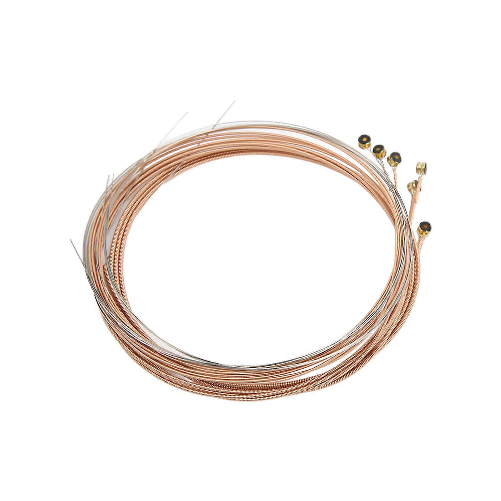 6PCS Colored Acoustic Guitar Strings Coated Rustproof Metal Set