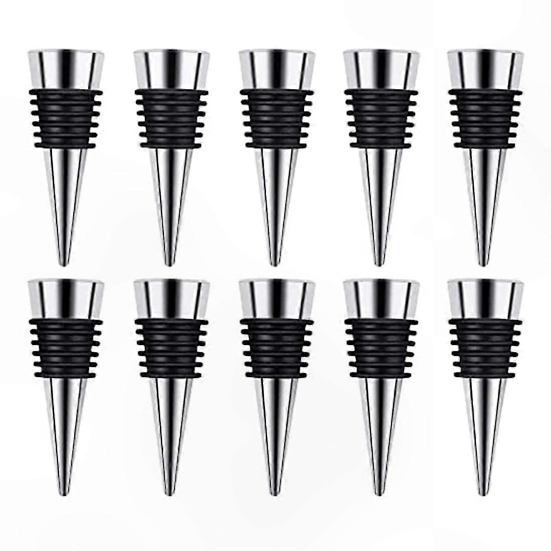 10-Pack Reusable Wine Bottle Stoppers, Airtight Leak-Proof Design for Home Bar and Special Ocns