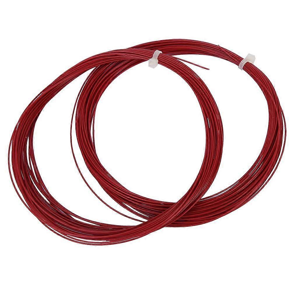 2 pcs Durable 10m High Flexibility Badminton String Line Training Racket Racquet Lines (red)