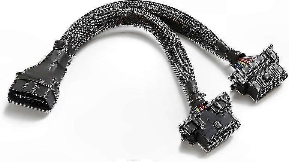 OBD2 Splitter Cable Adapter - 16 Pin OBD II Extension with Dual Outputs (30cm/1ft)