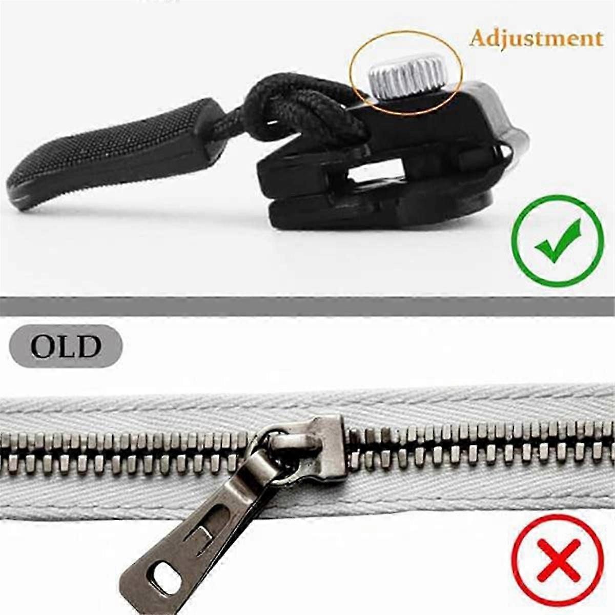 Replacement zipper slider 30 pcs repair kit for instant fix