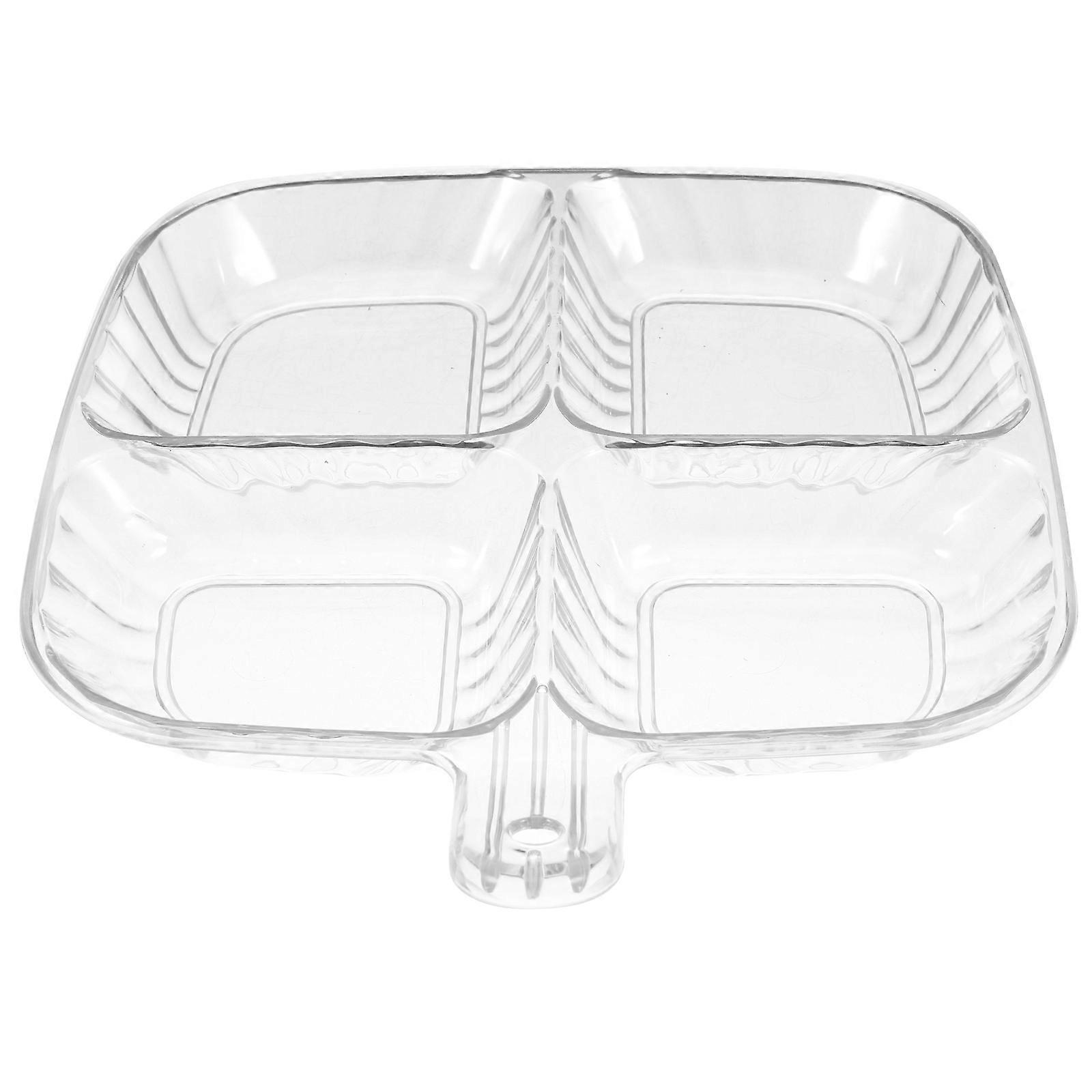 Meal Prep Tray for Culinary Prep Dish Multi-Compartment Transparent Plastic