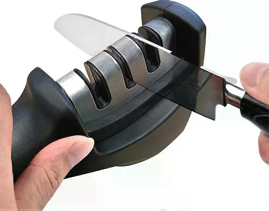 Knife Sharpener, Professional 3-Stage Diamond Hand Knife Sharpener for Sharp