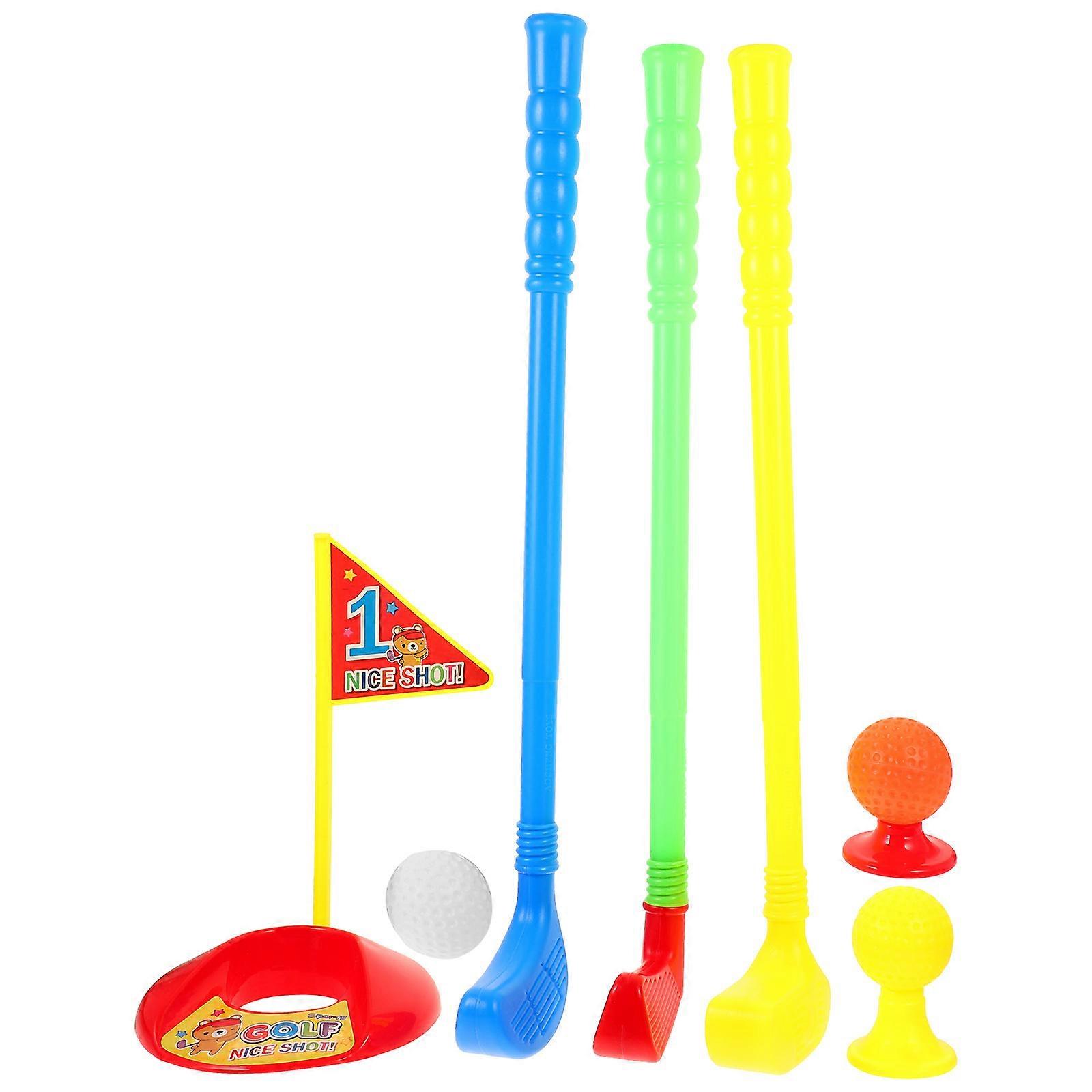 Kids Golfs Playthings Set for Kids Playing 1Set Lightweight Assorted Color
