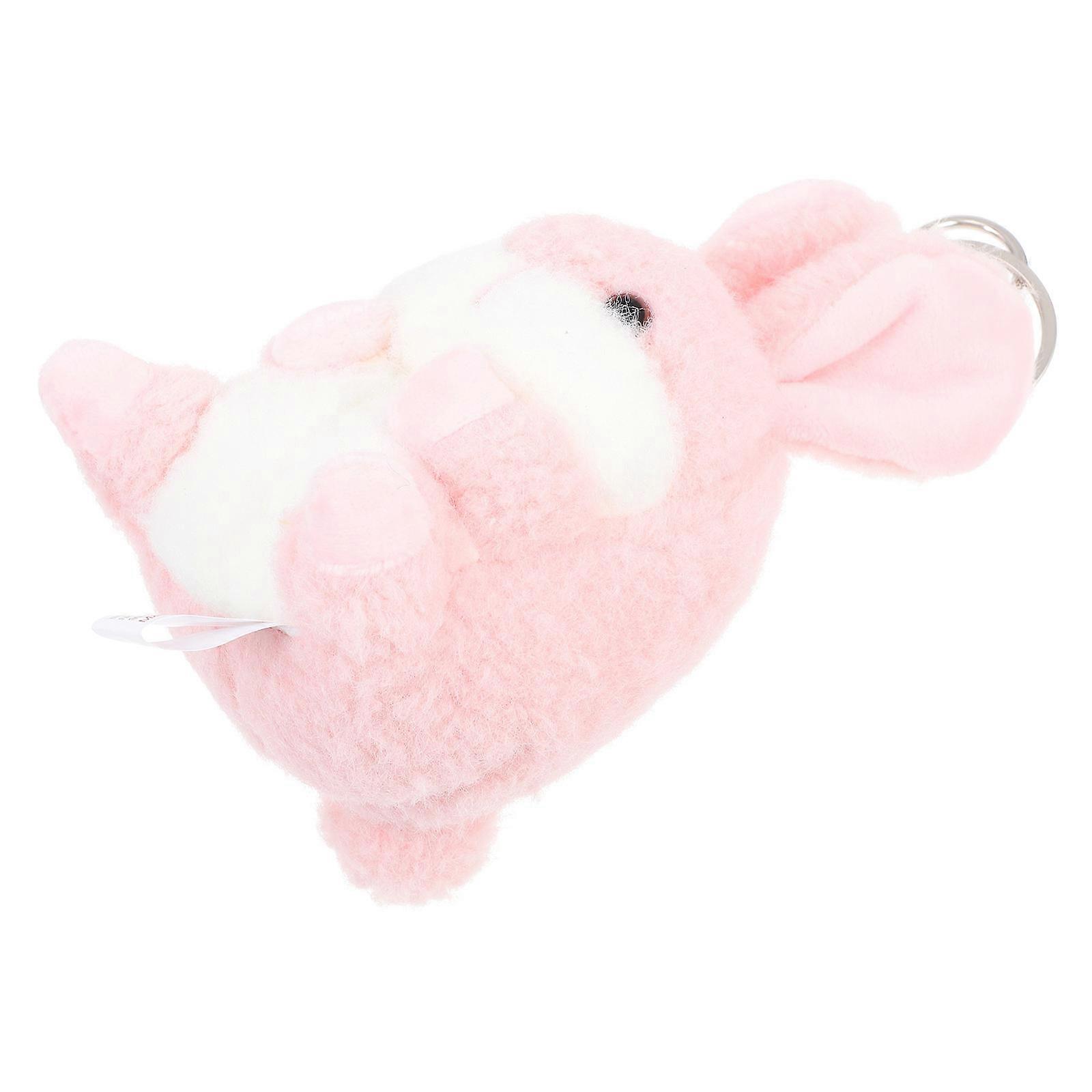 Key Chain Pendants for Decor Pink Plush Rabbit Key Chains Plush Decorations