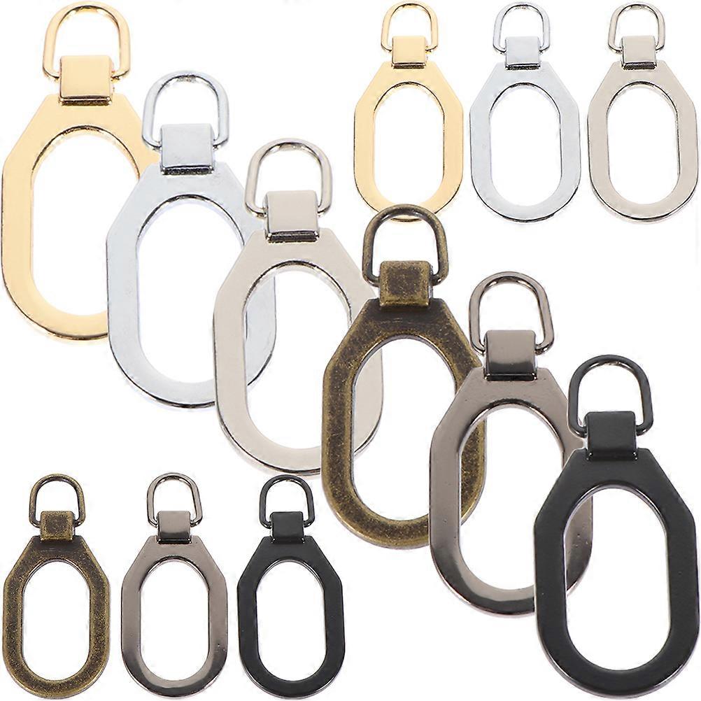 Durable Zipper Pull Tab Metal Zipper Head for Luggage Use with 12Pcs Set