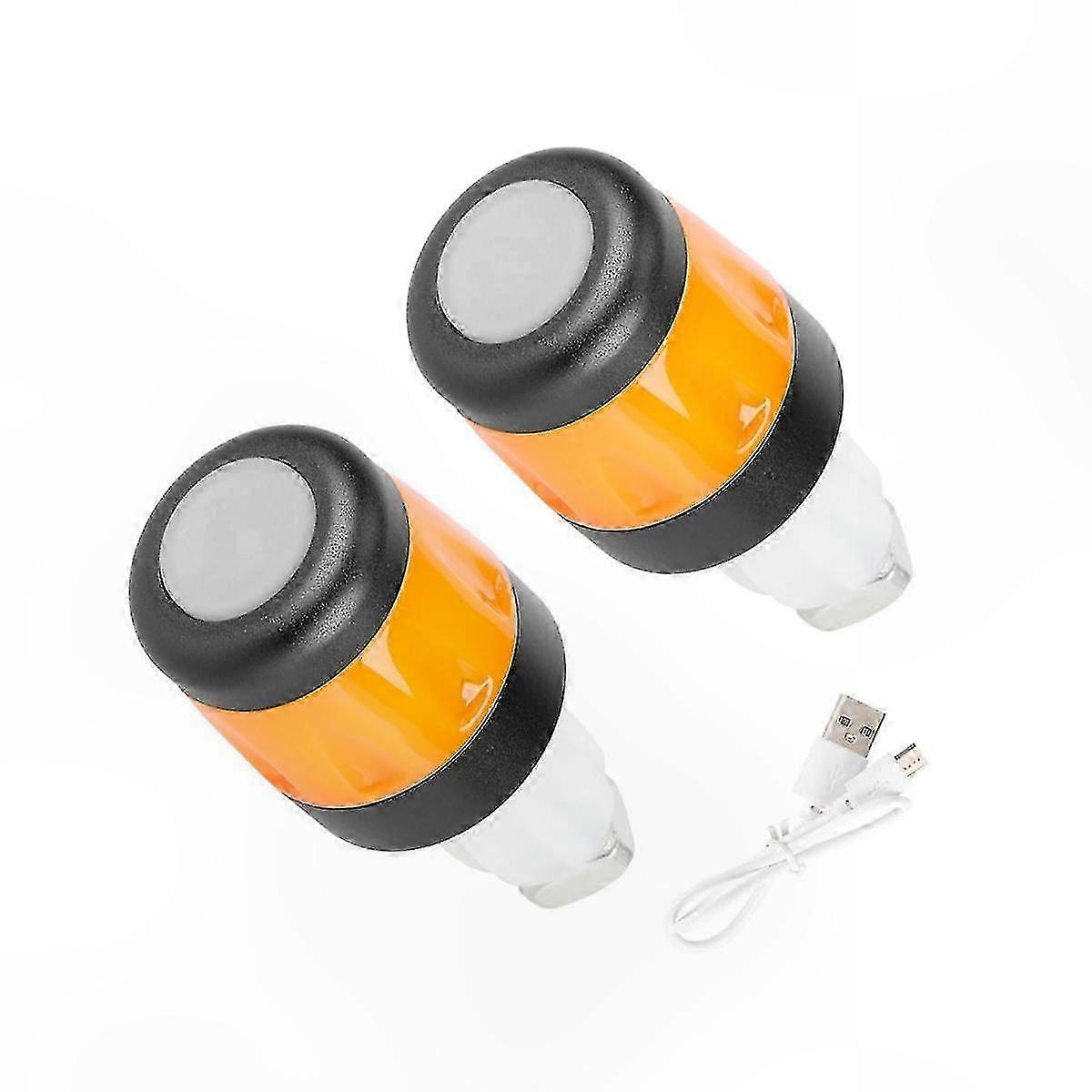 LED Handlebar Warning Lights, 2-Pack Waterproof Turn Signal Plugs for Scooters