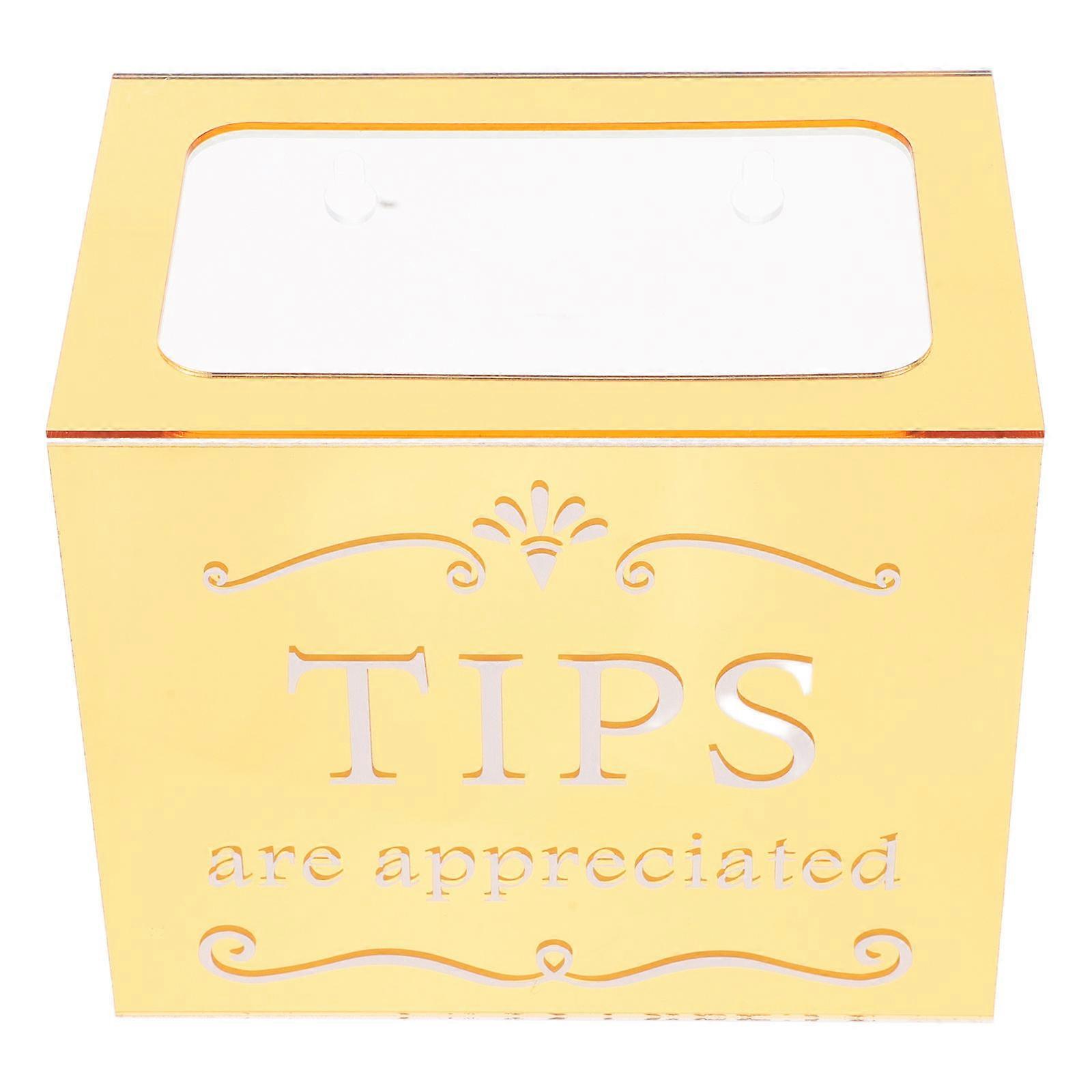 Donation Bucket Acrylic Tip Box for Bartender Bars with 3Pcs
