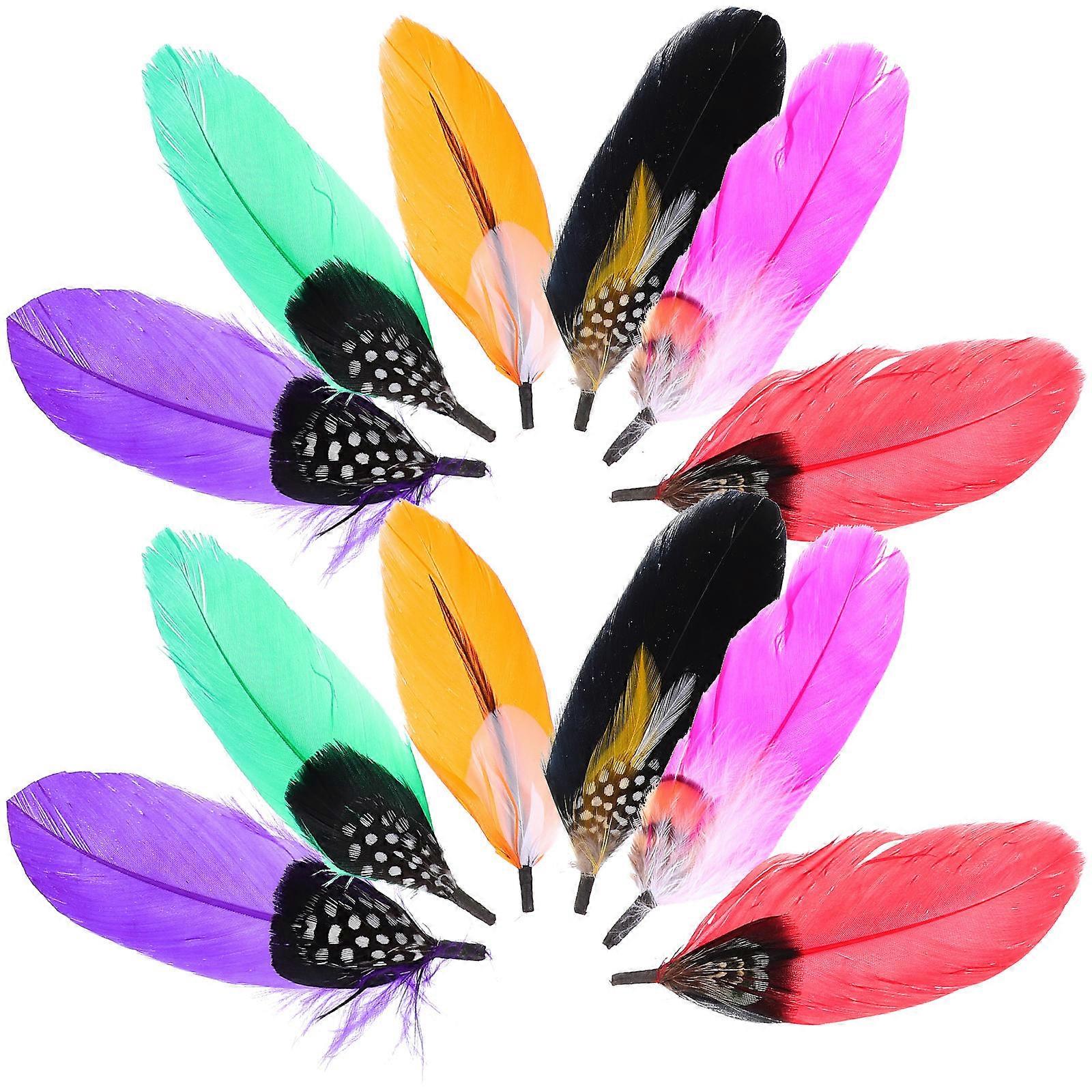 Chest Pin Plume Decoration for DIY Crafting 12Pcs Lightweight Pieces