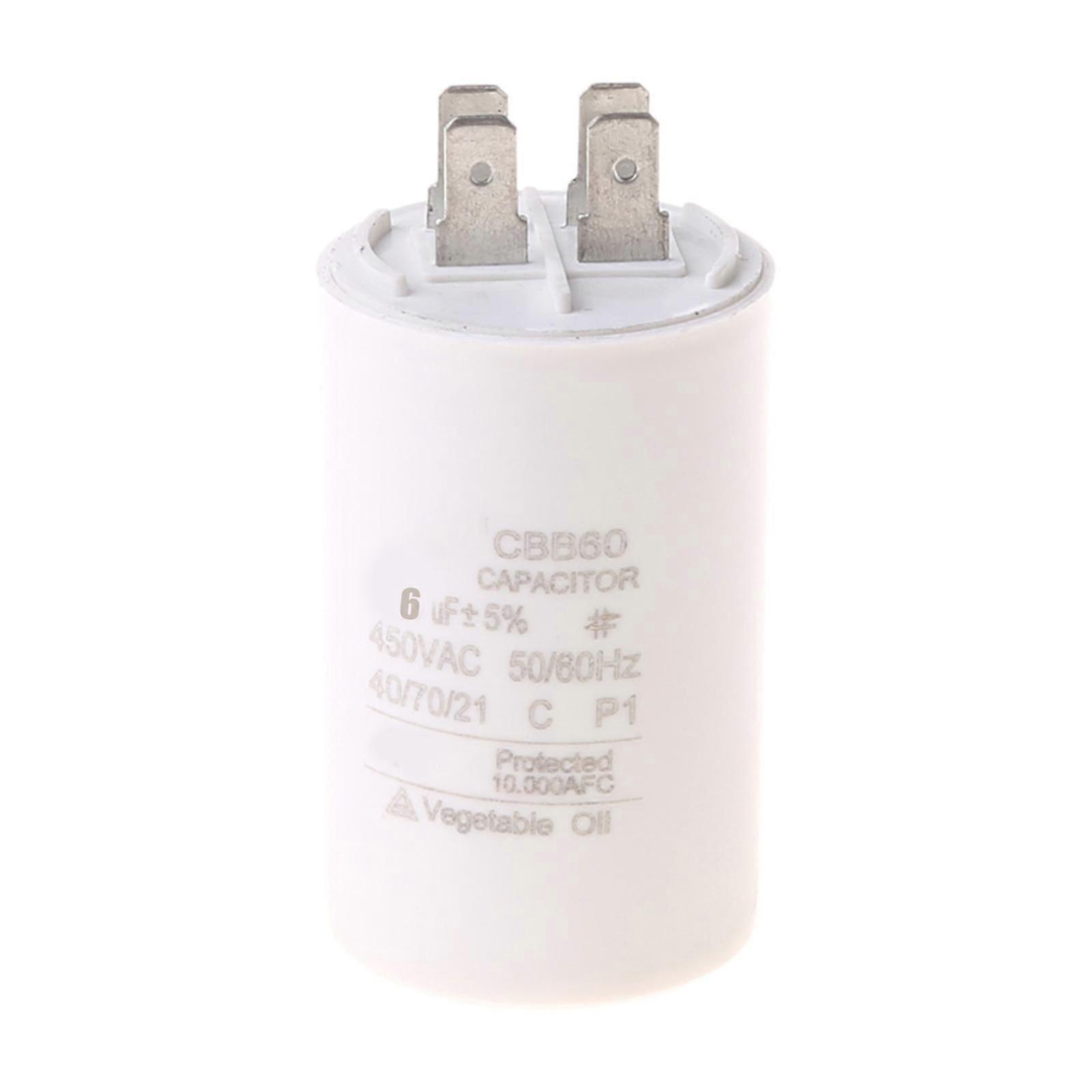 450V CBB60 تشغيل مكثف 4/5/6/8/10/12/14/15/16/18 / 20UF لمحرك مضخة مياه ضاغط الهواء محرك أحادي الطور