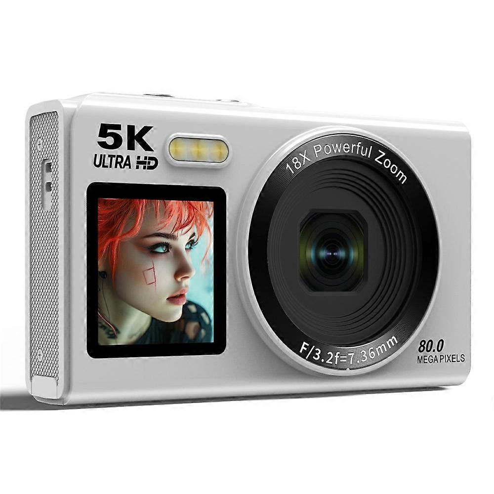 S150 Pro 5K Digital Camera Dual Screen 18X Digital Zoom 80MP WiFi Camcorder with Built-in Flash
