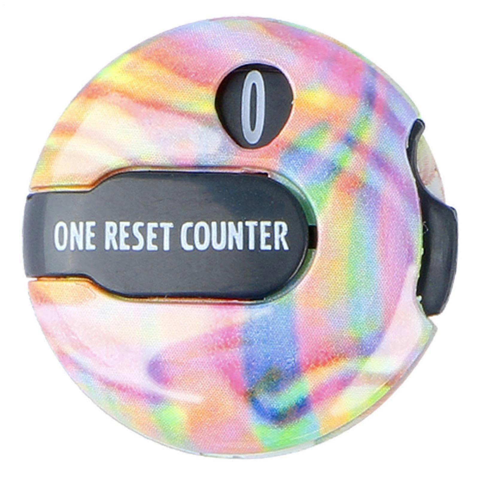 Score Counter For Golf Clicker Counter For Strokes Score Keeper With Touch Reset Clip Attachment Iridescent Finish