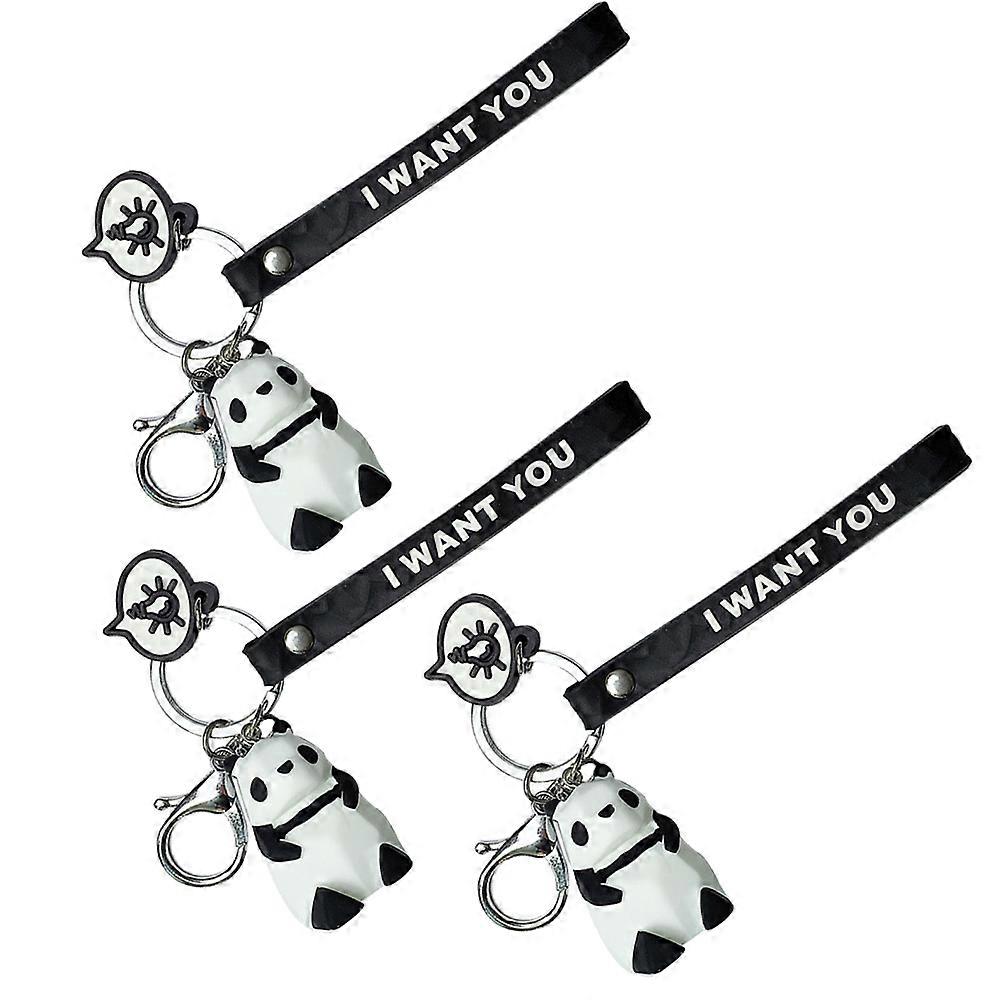 Unique Panda Wristlet Keychain for Hanging Decor 6Pcs Pack