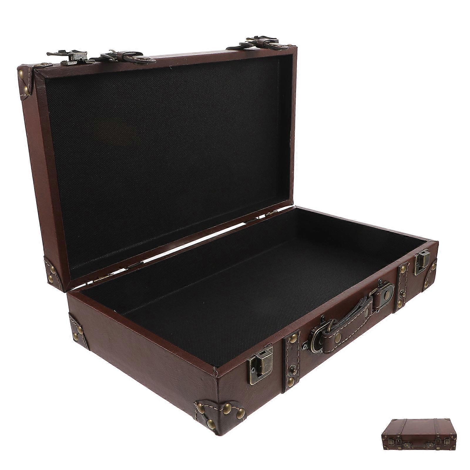 Retro Style Trunk Luggage for Clothing Store Display 2Pcs Light Brown