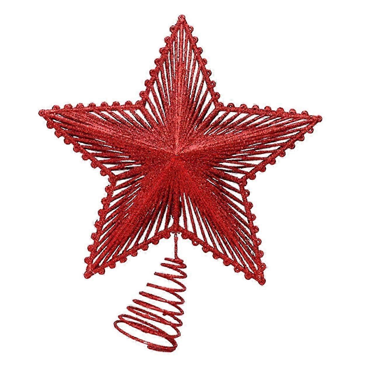 Christmas Tree Star Decoration Made of Glitter FivePointed Tree Topper