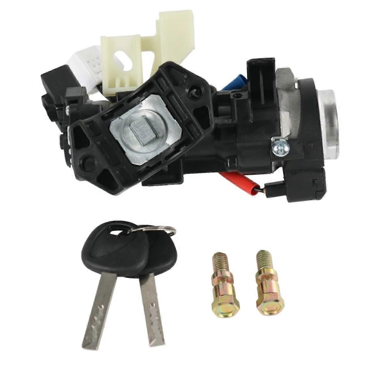 Car Ignition Lock Switch Set Assembly with 2 Keys for LHD