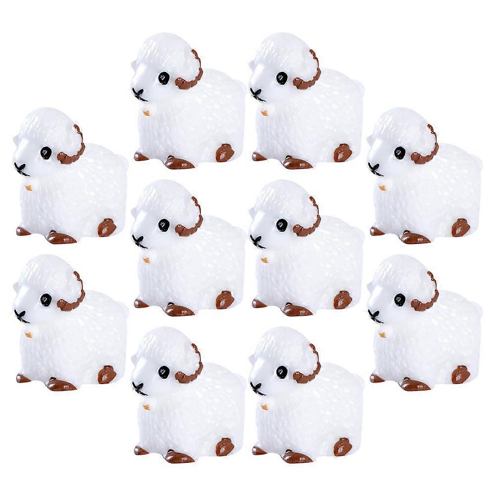 Mini Resin Sheep Sculptures for Decor 50Pcs Tiny Sheep Figurines