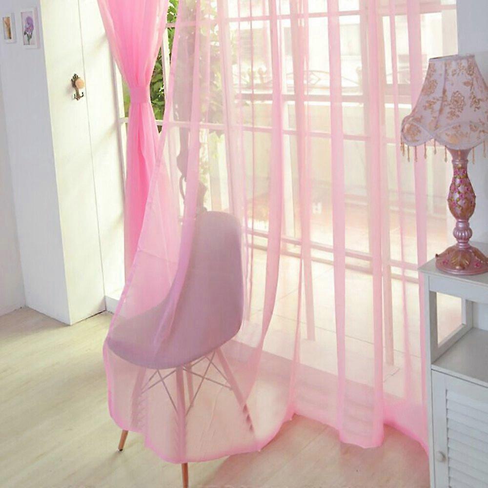 Tulle Curtain Window Scarf Drape Panel Sheer Home Decor Brown Color 1 Shower Curtain Liner One Size