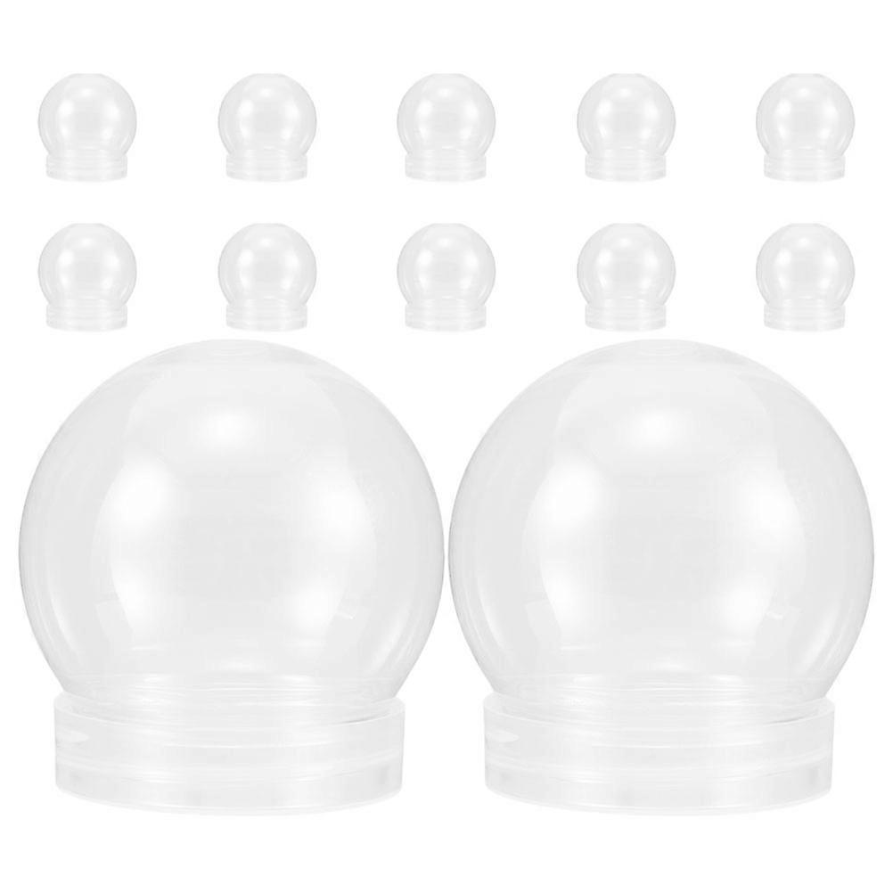 36 Pcs Fillable Snow Globes For Crafting Decorations In Winter Suitable For Kids And Adults Made Of Clear Plastic With Screw Cap Design