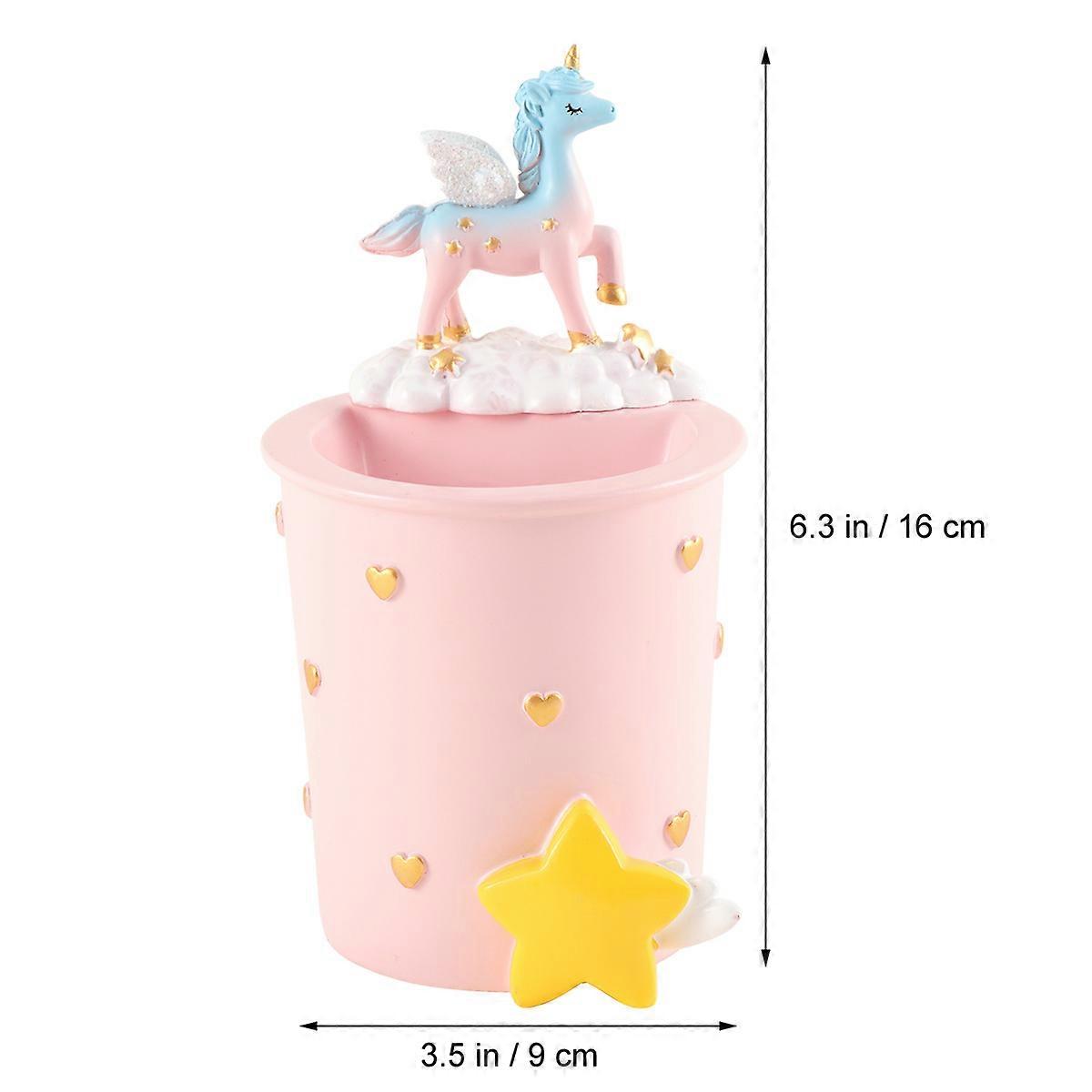 Artistic Pen Storage Container Resin Desktop Holder For Office And Study Room 1Set