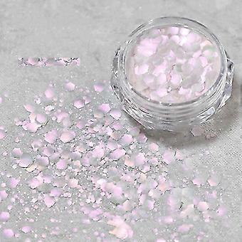 1Box Gemischte Formen Funkelnde Nagelglitzer-Pailletten Polnisch Feiner Blitz Schmetterling Stern 3D-Aufkleber Für Glänzende Nageldekorationen Rosa 2025