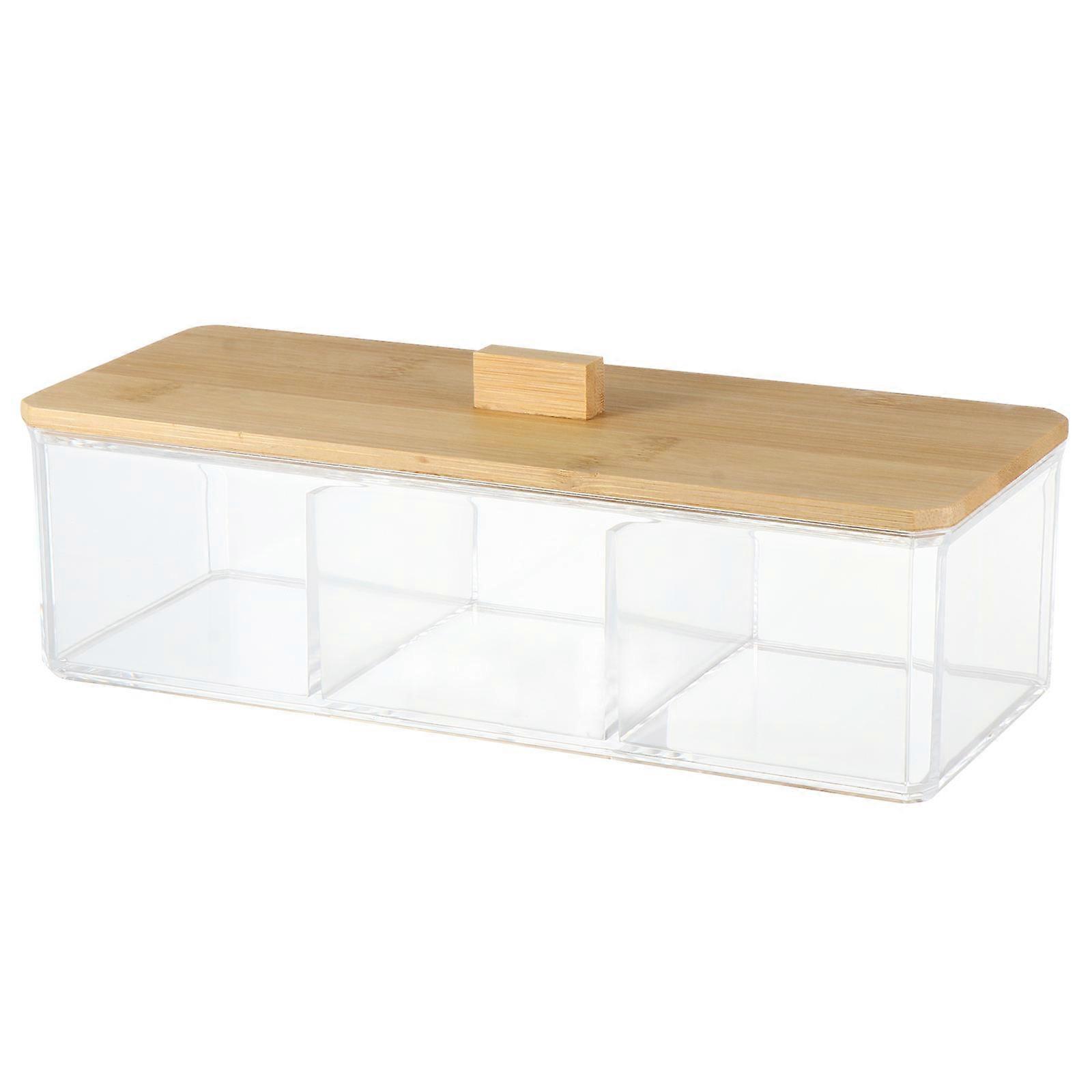 Makeup Storage Box Rectangular Acrylic Holder For Home Owners Living Room Style Simple Design 1Pack