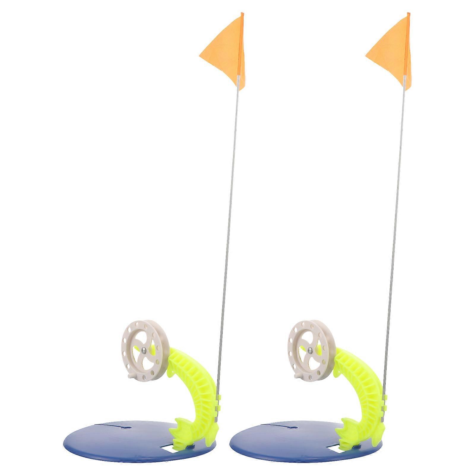 Ice Fishing Supplies 2Pcs Removable Flag Replacement Strong Tool Assorted Color For Outdoor Ice Fishing Fun