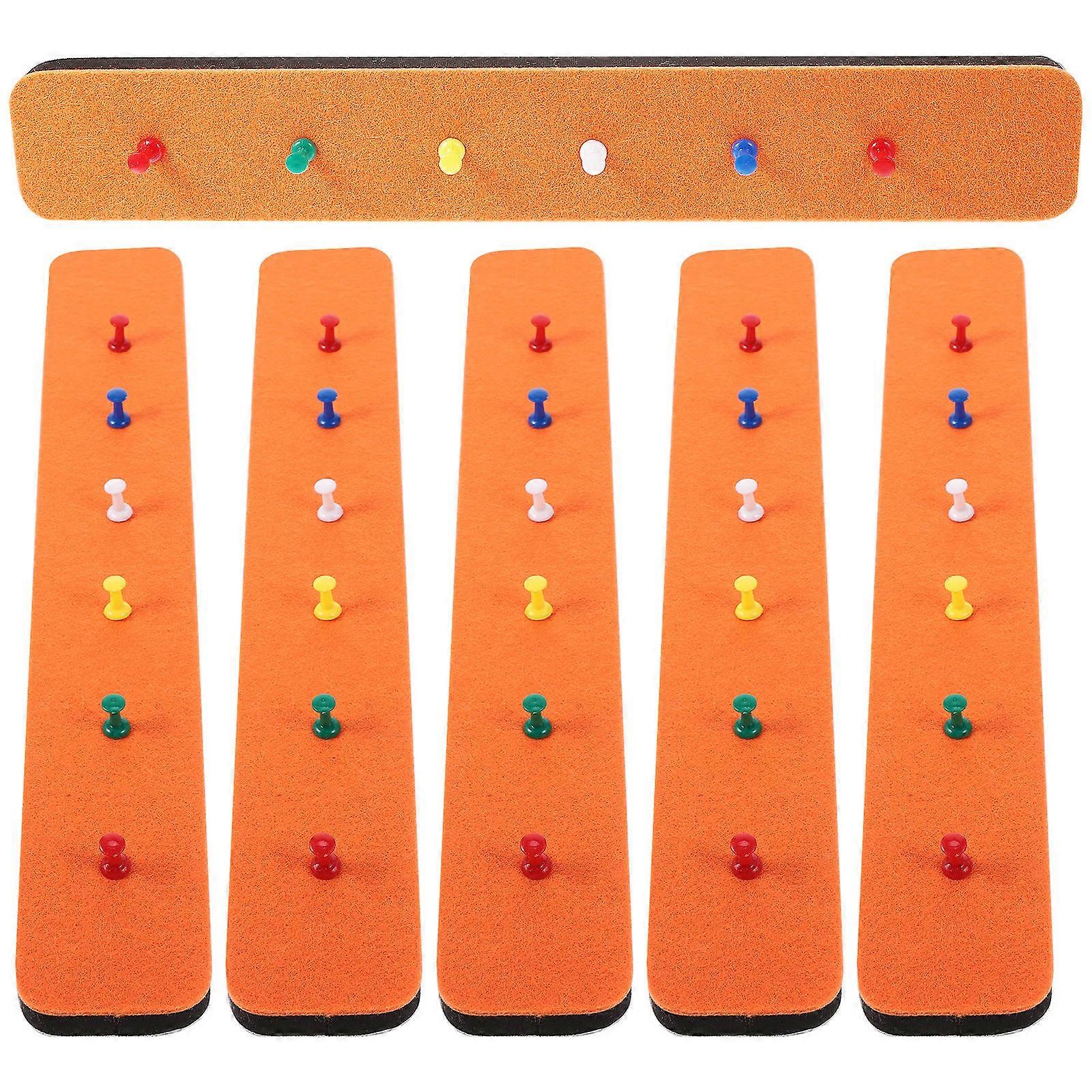 Felt Bulletin Board Strips for Office Use with 3Sets of Orange Bars