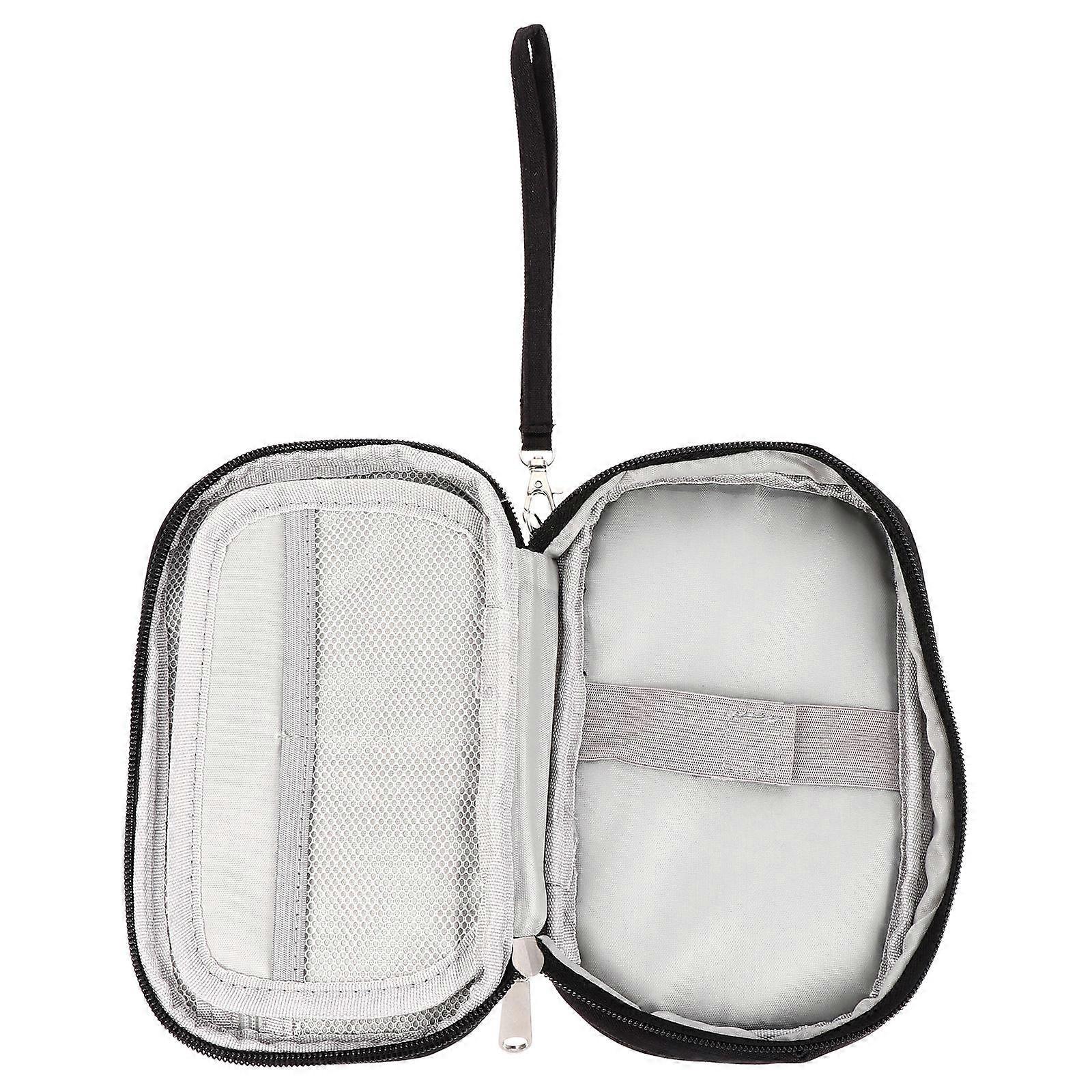 Data Cable Pouch Electronics Accessories Pouch for Storage 2Pcs Black