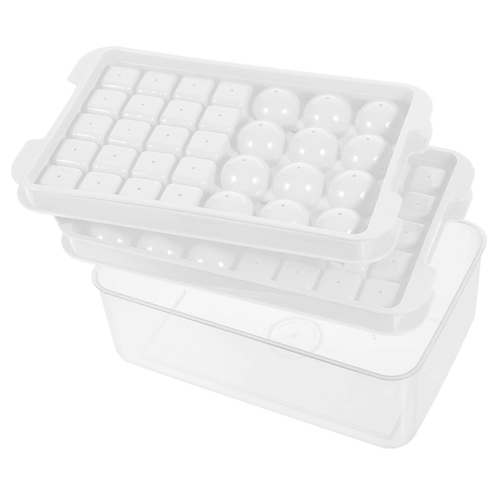 Plastic Ice Mold Double Layer Design Ice Cube Trays For Cocktails 1 Set