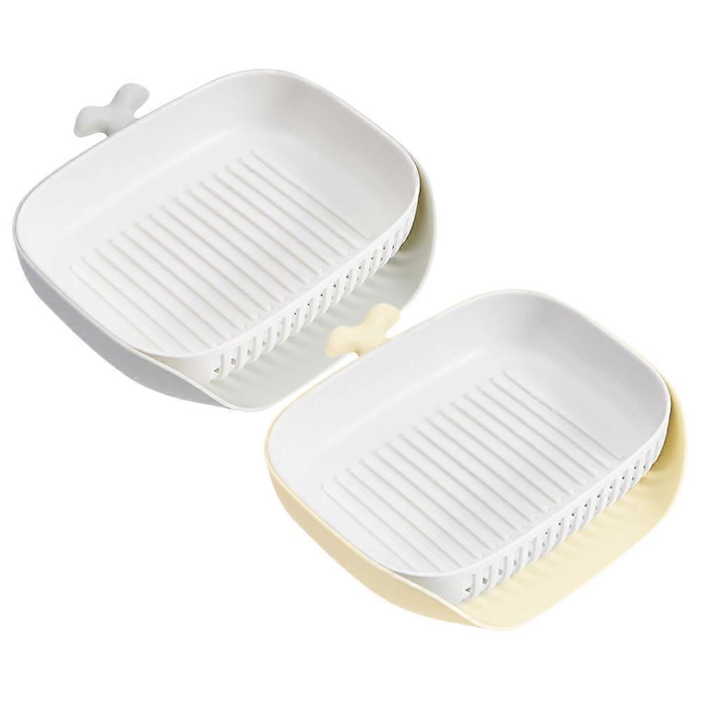 Multi-Functional Soap Dish Whale Shape for Bathroom Use 4Pcs Plastic Holder