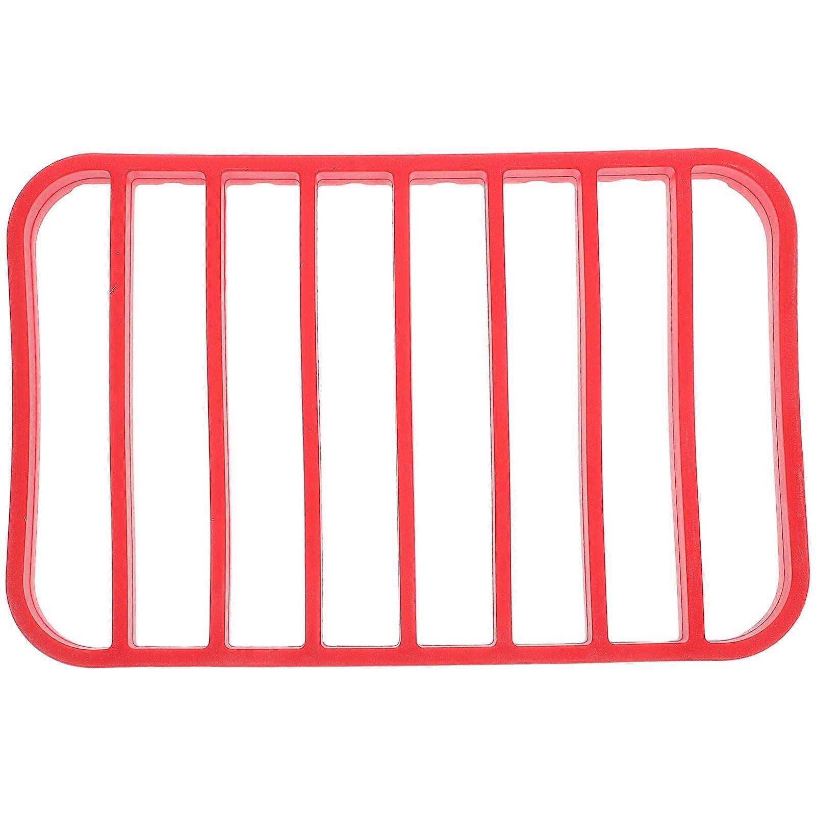 Red Silicone Roasting Rack for Roasting 3Pcs Nonstick Kitchen Cooking Rack