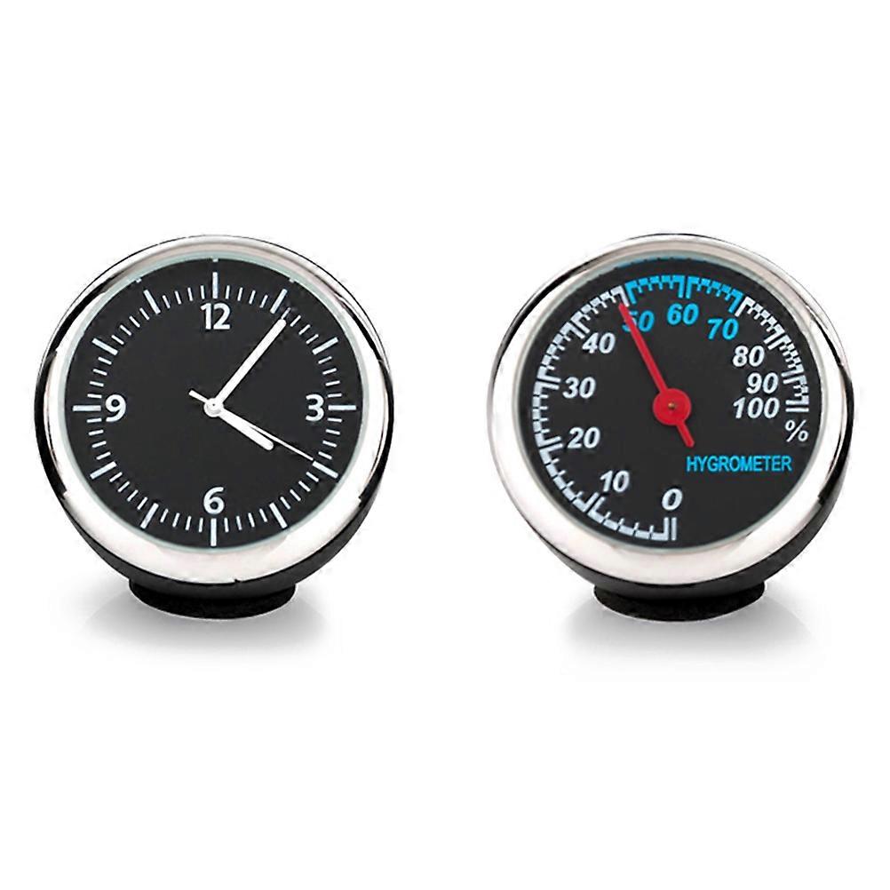 Mini Vehicle Clock 2Pcs Luminous Steel Core Pointer Dashboard Accessory Multi Color Easy To Read For Driving