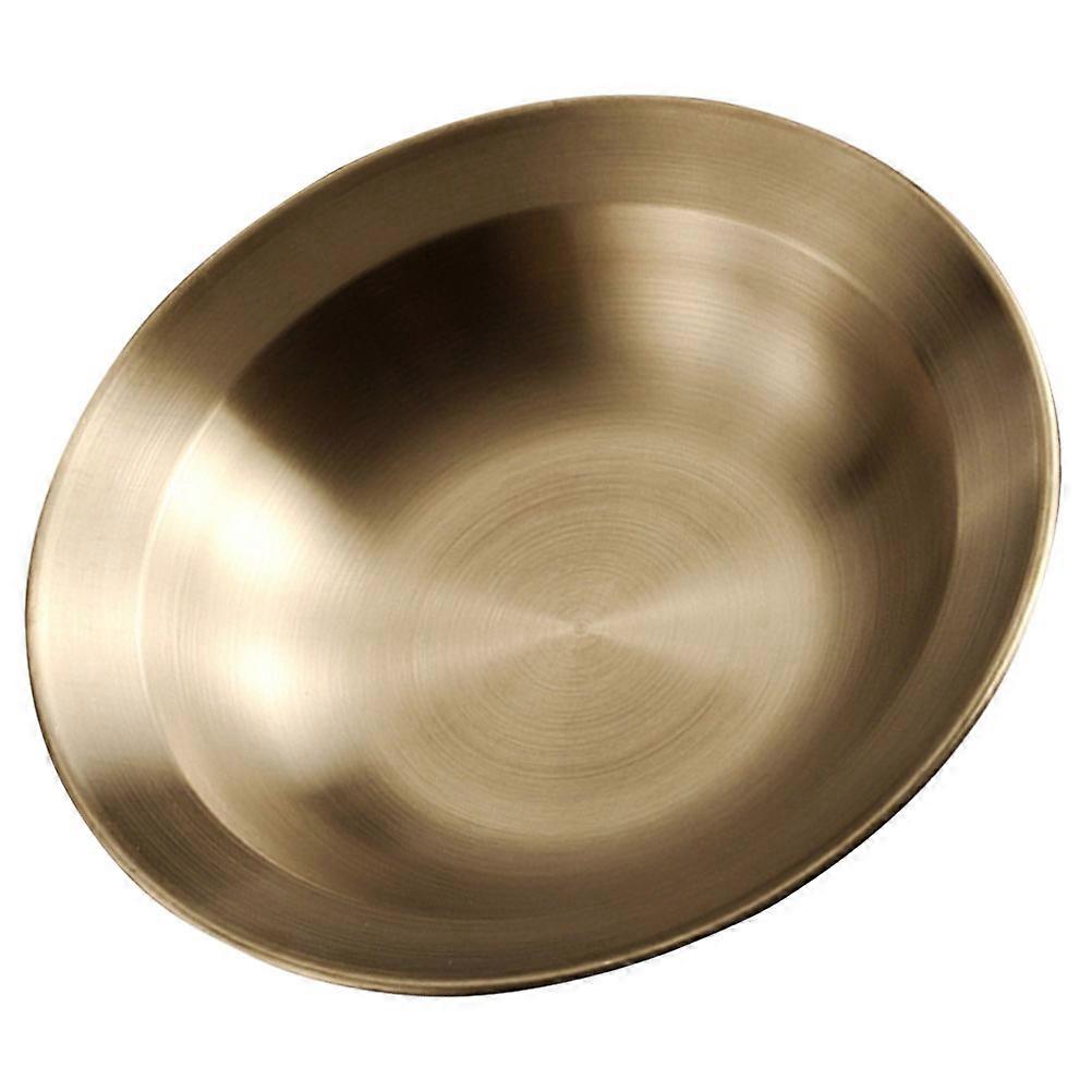 Metal Serving Plate 2Pcs Simple And Modern Design Stainless Steel For Business Users And Households