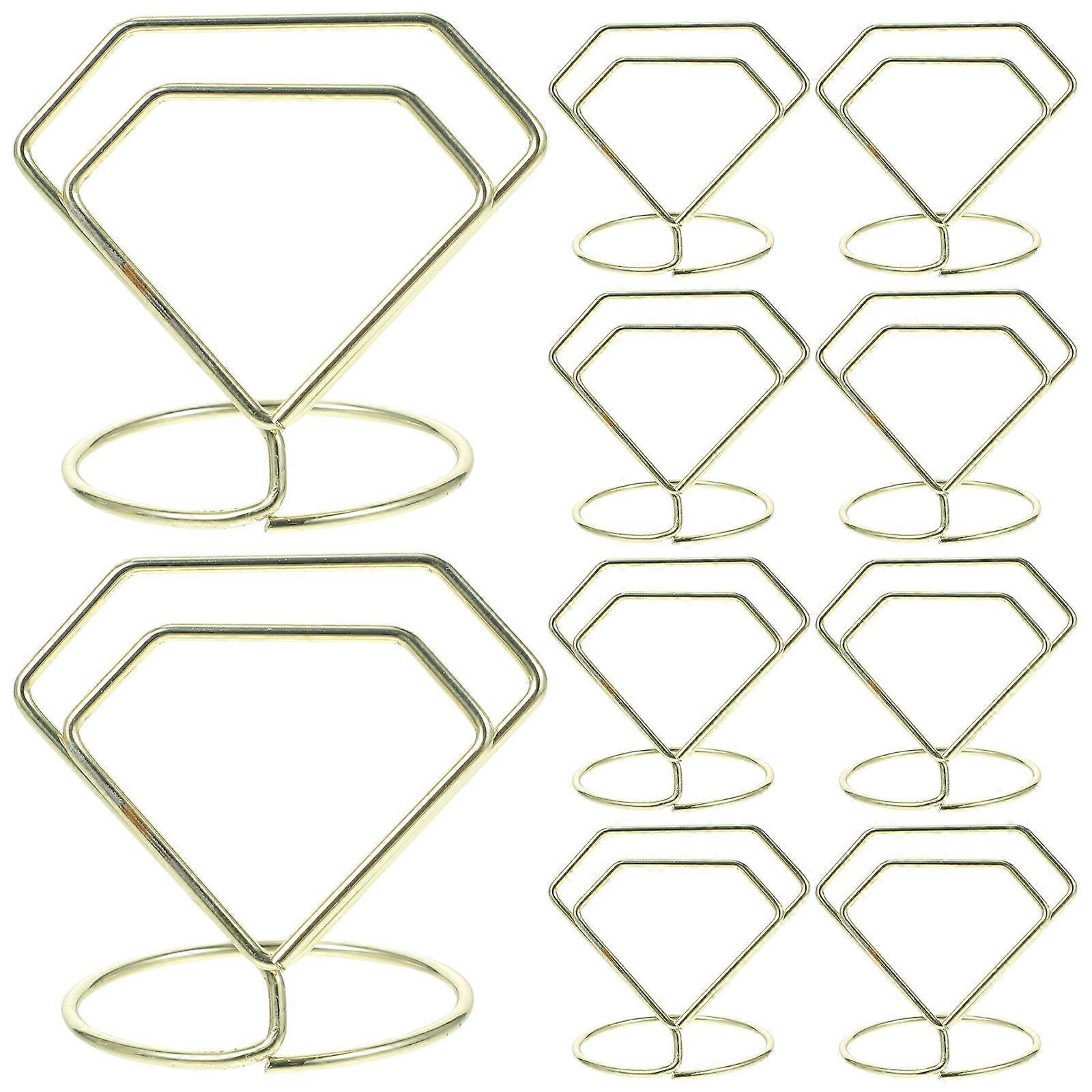 Table Card Holder Diamond Shape Carbon Steel for 40Pcs Display Use