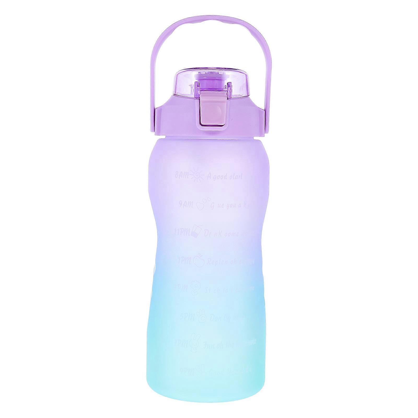 Water Bottle with Straw Purple Leak-Proof Lid Pc Material for Storage Use Water Container