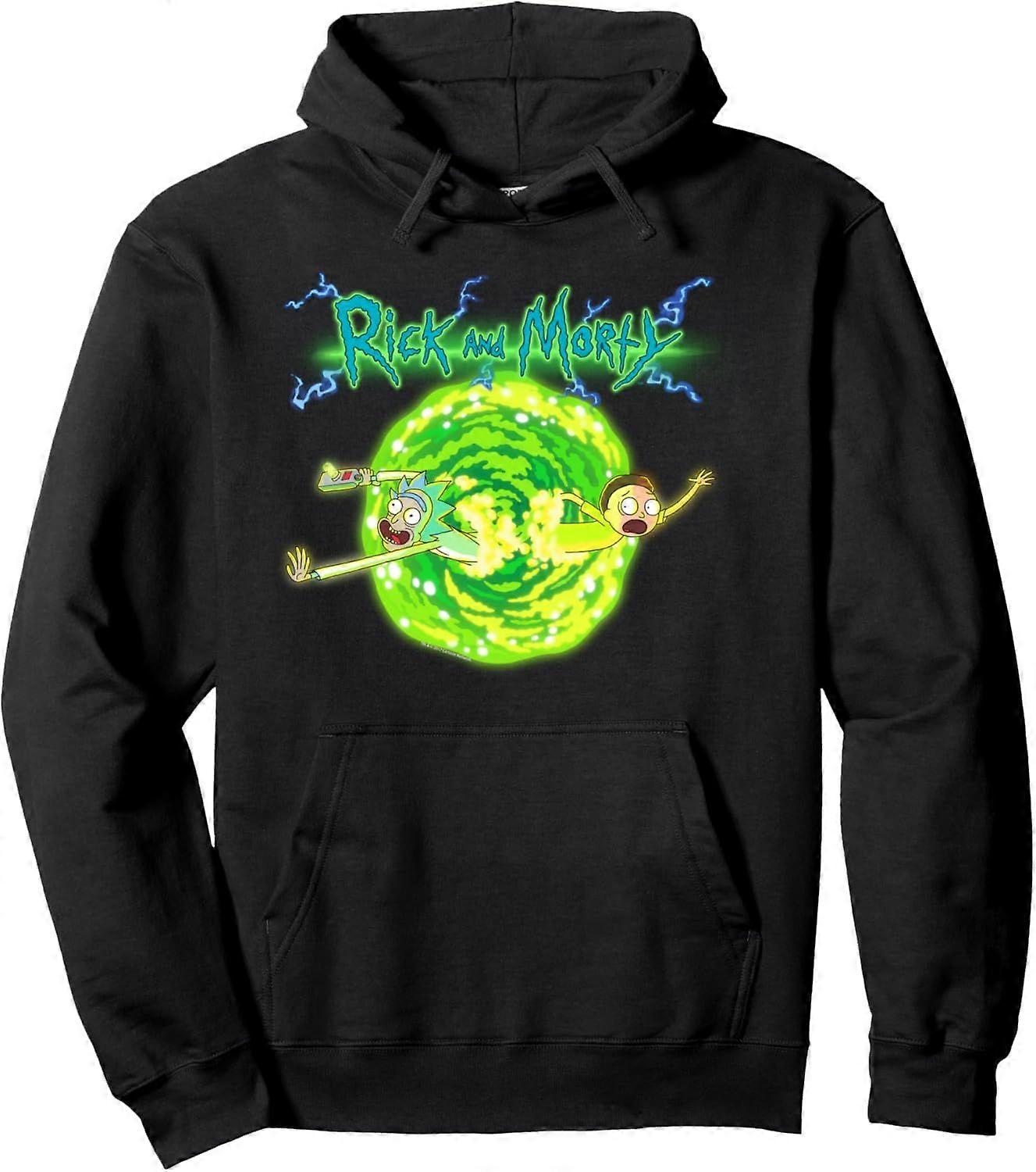 Moletom com capuz Rick Morty Portal Glow Lightning Logo YX 395